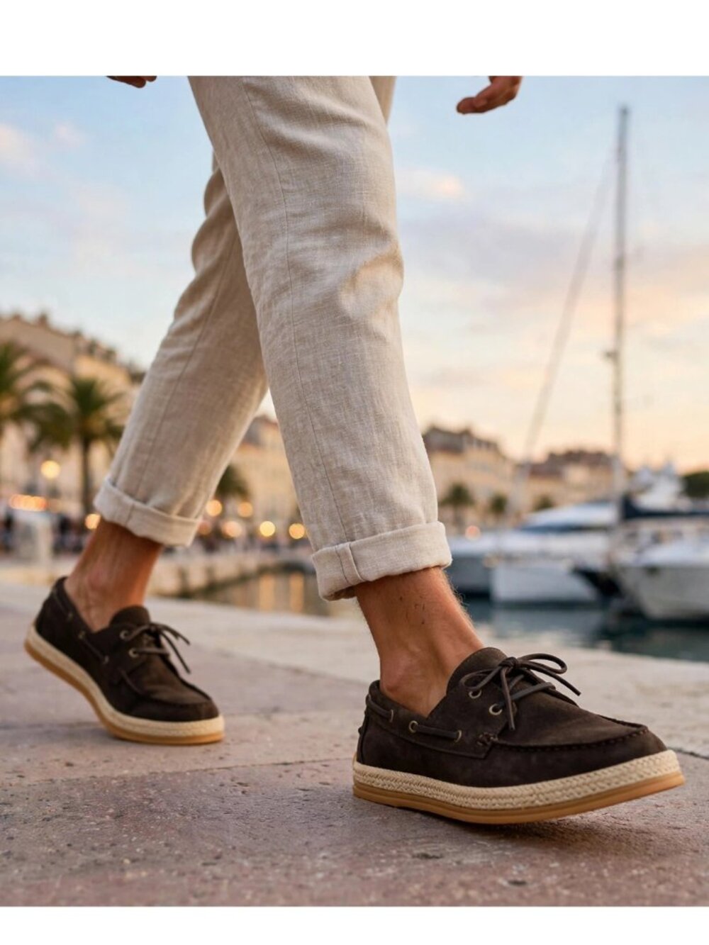 André Assous Allen Suede Loafers Men's Boat Shoes Size 10 $159 Andre dark brown